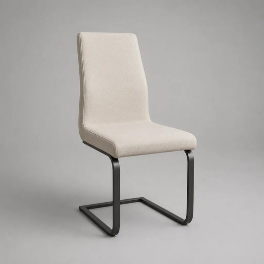 Scie libre avec housse en tissu et structure en acier, crème et noir, 45 × 56 × 97 cm
